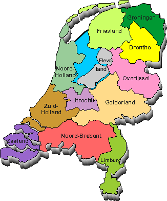 Kaart van Nederland
